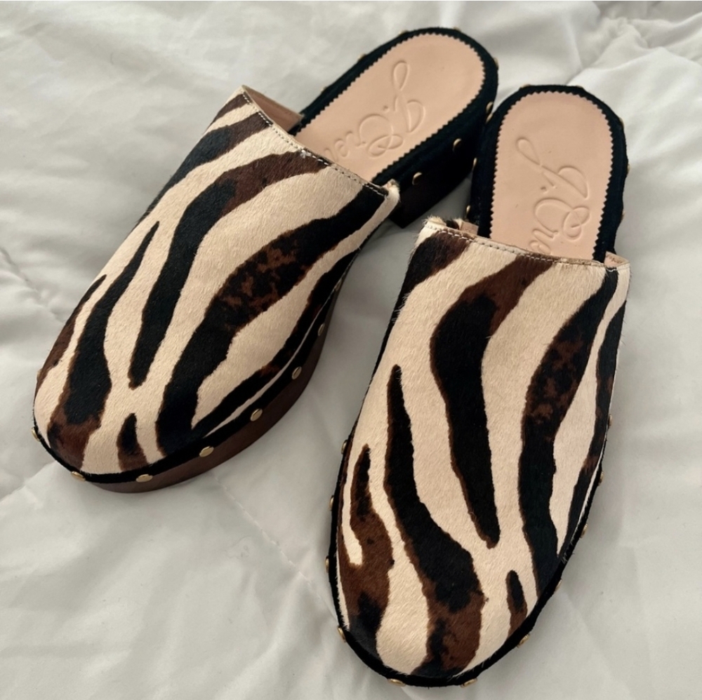 J.Crew Zebra Print Slip-On Clogs